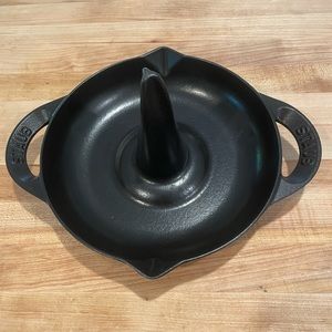 Staub Cast Iron Vertical Roaster Matte Black NWT